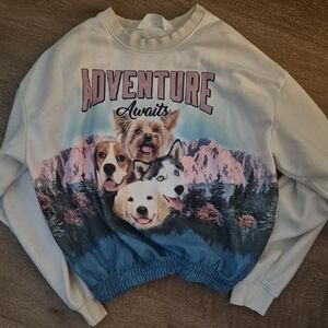 H&M Cream Adventure Awaits Sweatshirt